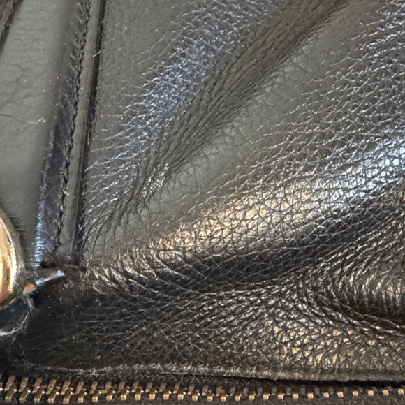 Coach Black Pebbled Leather Shoulder Bag with Chain Straps - Picture 10 of 13